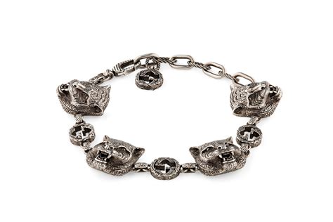 gucci black cat price|Gucci feline bracelet.